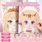 Top-selling gift of Special Diamond Painting & Princess Book Makeup Craft Kits Foil Art Books Set Play on Paper