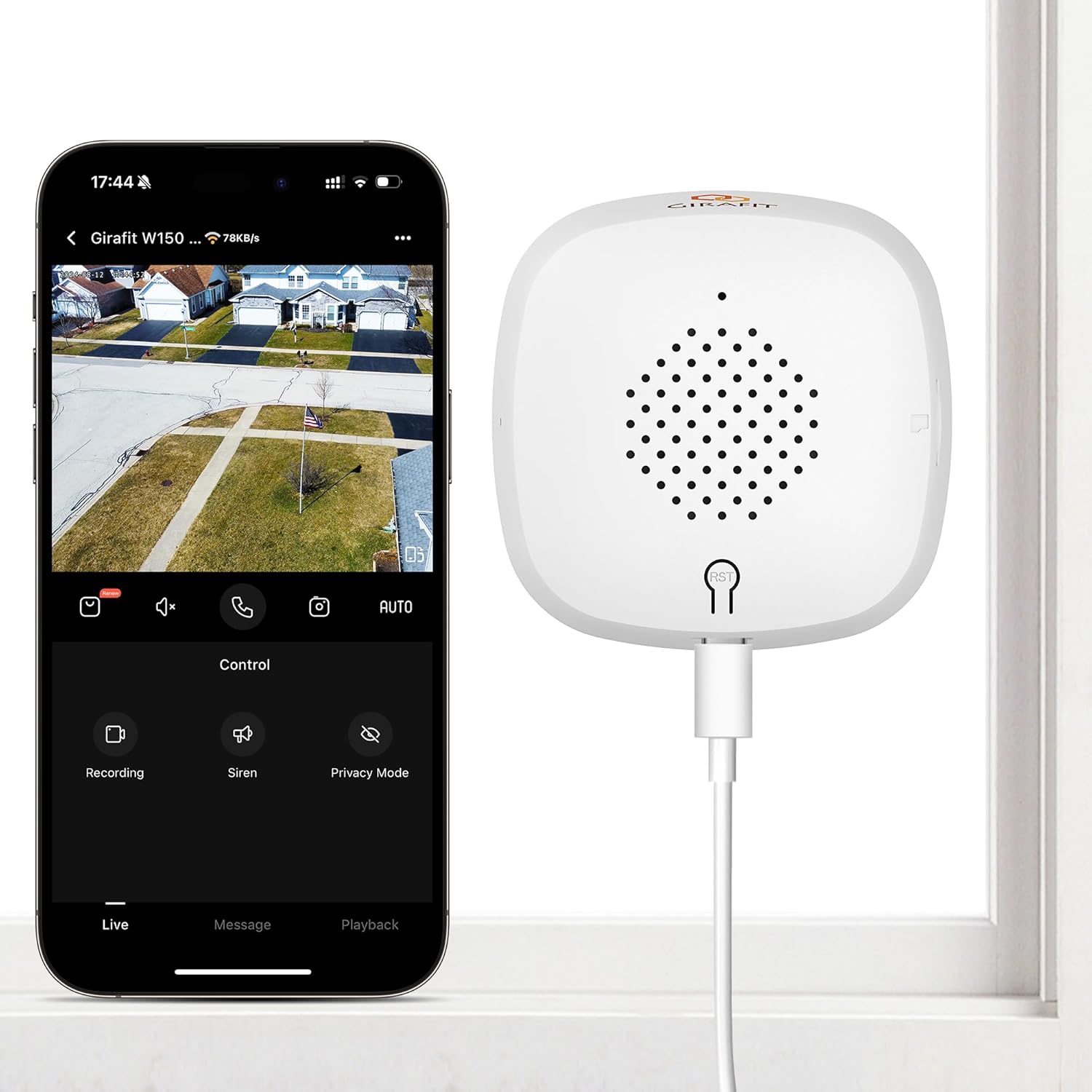 Crystal-clear 2K security camera Color Night Vision 24/7 Recording & Smart Alerts Easy Install