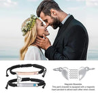 Valentine's Day - Adjustable couple bracelets with heart charm for love