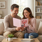 3D Pop-Up Anniversary Card - Romantic Love Tree & Hearts Design