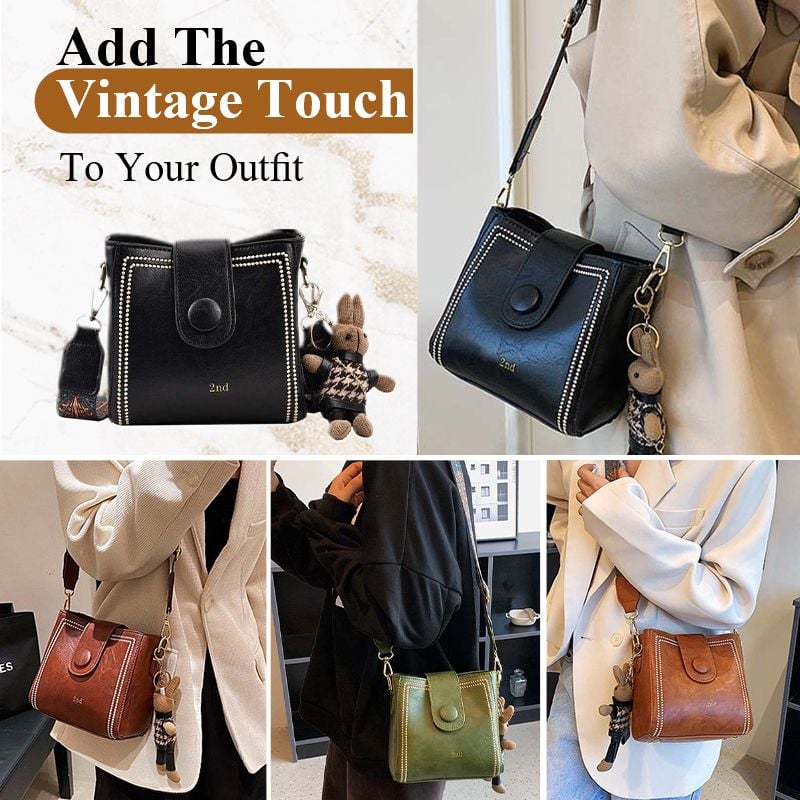 Leather Vintage Fashion Bag with Adjustable Wider Shoulder Strap