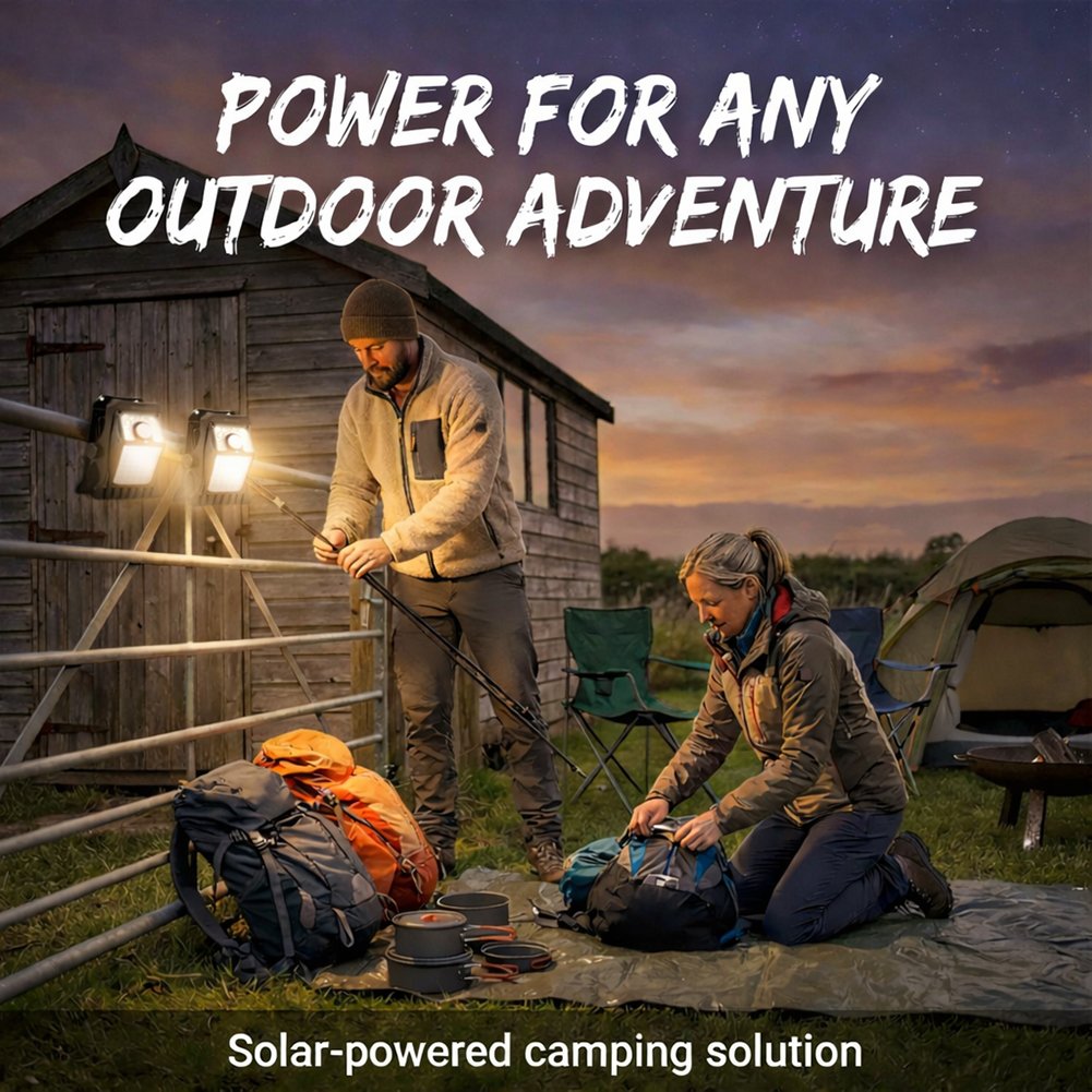 Outdoor solar garden lights and motion-activated lights