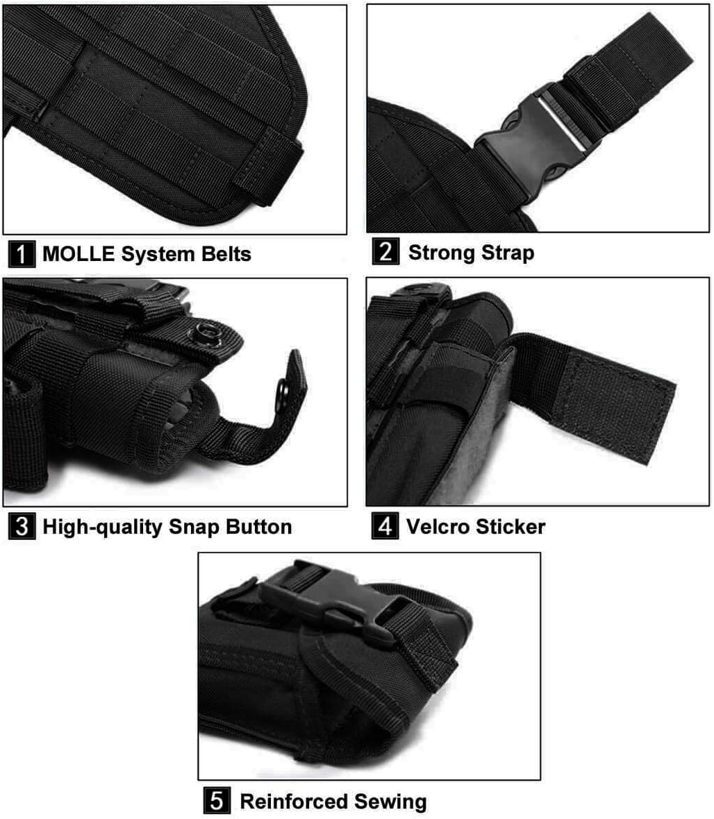 Tactical Adjustable Thigh Holster for Right-Handed Users