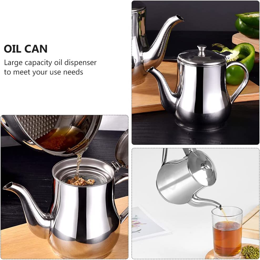 304 Stainless Steel Filter Oil Kettle Large Capacity