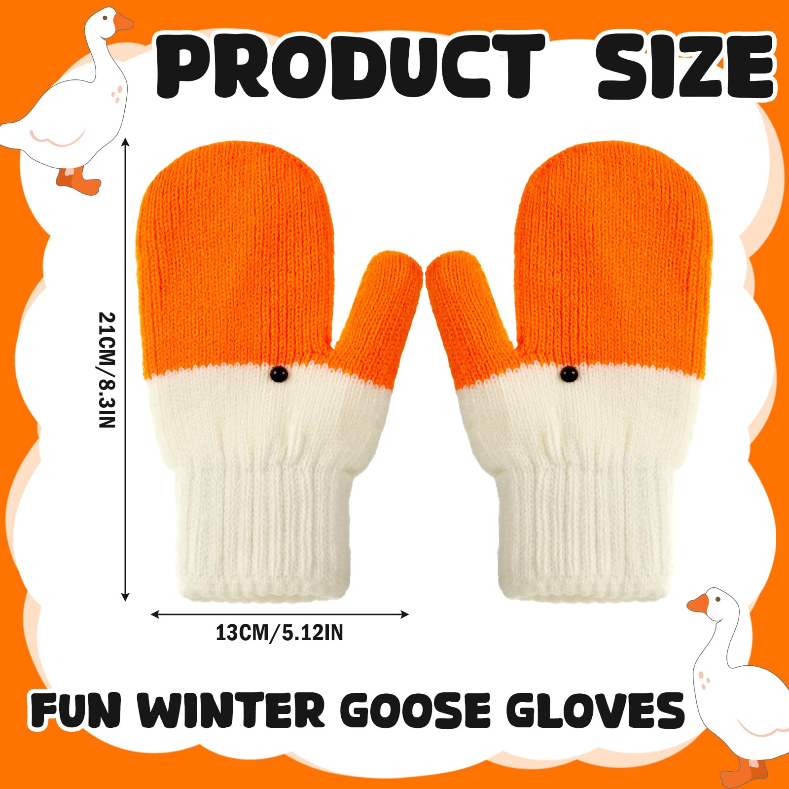 Holiday Mega Sale The "Silly Goose" Knitted Thermal Handcrafted Mittens