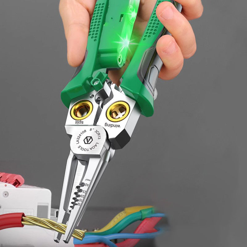 8-in-1 Multifunctional Wire Cutter Scissors with Electrical Test