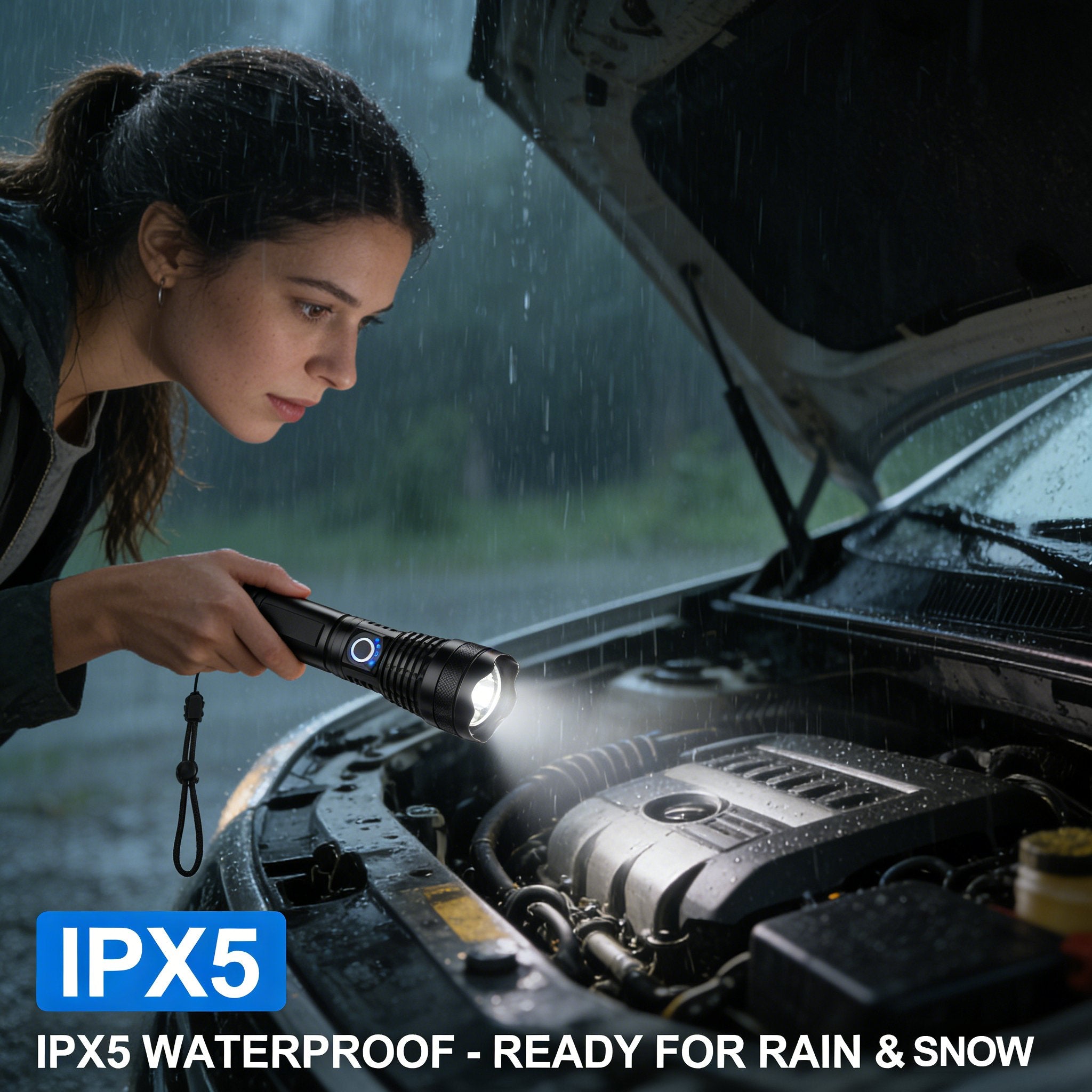 Rechargeable LED Flashlight - High Lumen, Waterproof, Ultra Bright Flashlight for Emergencies
