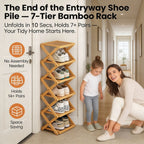 Instant-Use Bamboo Rack – 9 Tiers, No Tools Needed