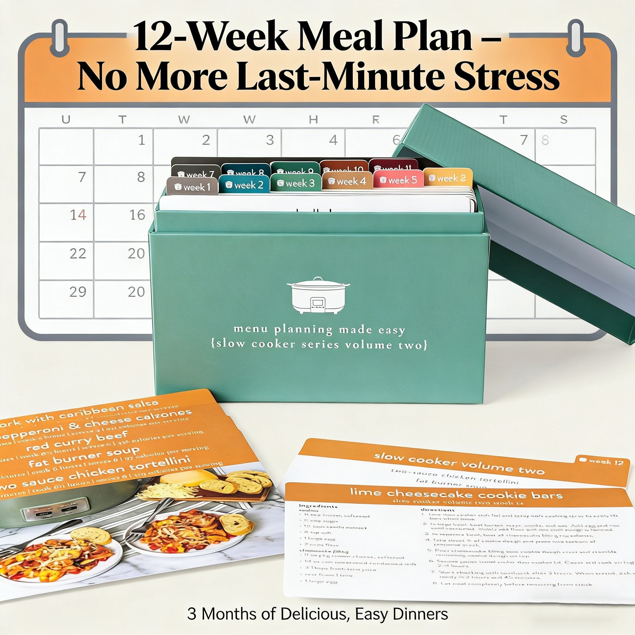 Meal Planning Kit with 72 Photo Recipe Cards