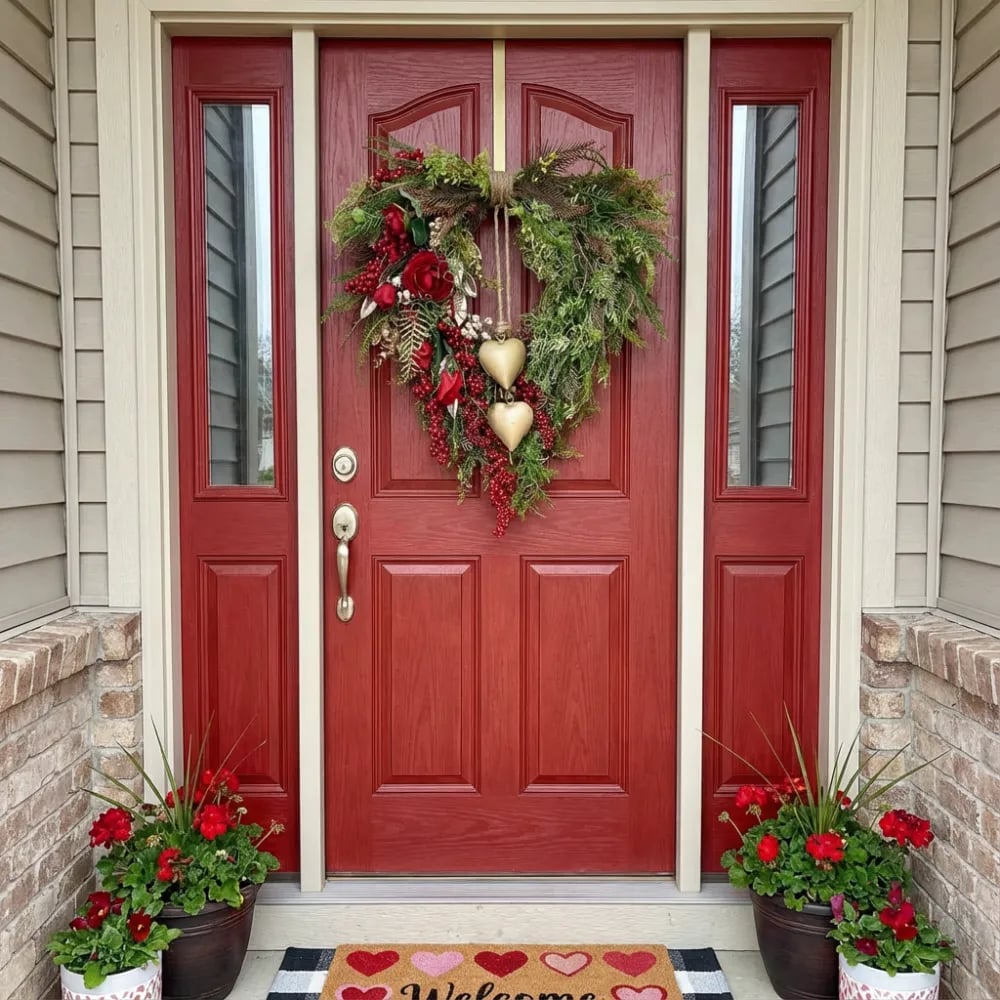 Valentine’s Day Farmhouse Valentine Heart Wreath