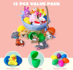 Easter Prefilled Easter Eggs, Filled with Plush Animal Toys
