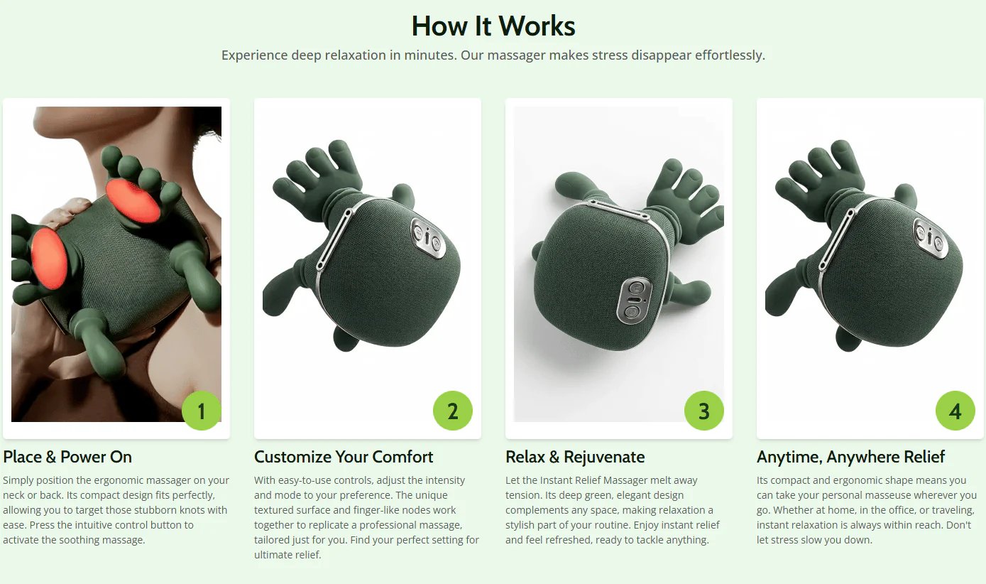 Christmas 3D Shiatsu Neck Massager + Heat