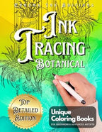 Ink Tracing Coloring Book - For Beginners & Stress Relief