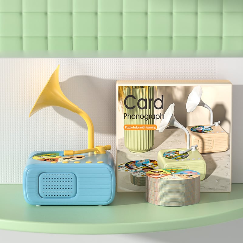 Flash Sale ! Almost Gone Kids Phonograph with 99 Cards Early Education Phonograph Story Machine