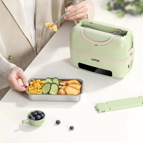 1.2L Portable Electric Lunch Box with Double-Layer