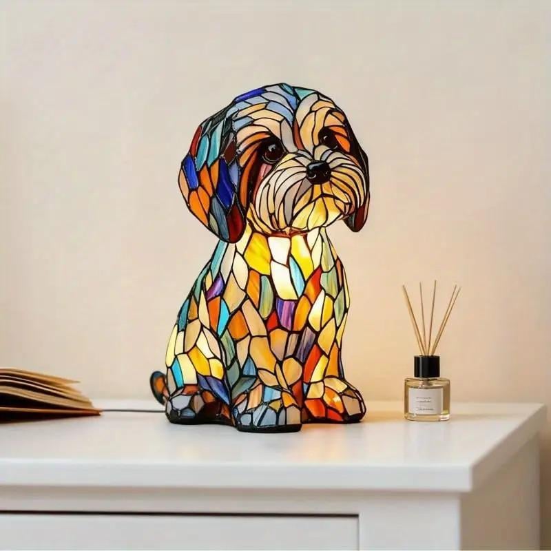 3D Table Lamp Cute Dog Home Room Decor