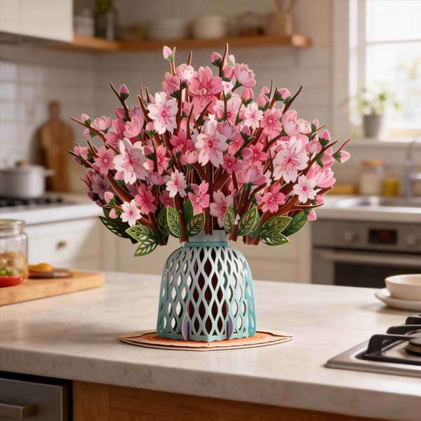 Forever-Blooming 3D Flower Pop-Up Card– Personalized Love Message & Everlasting Bloom