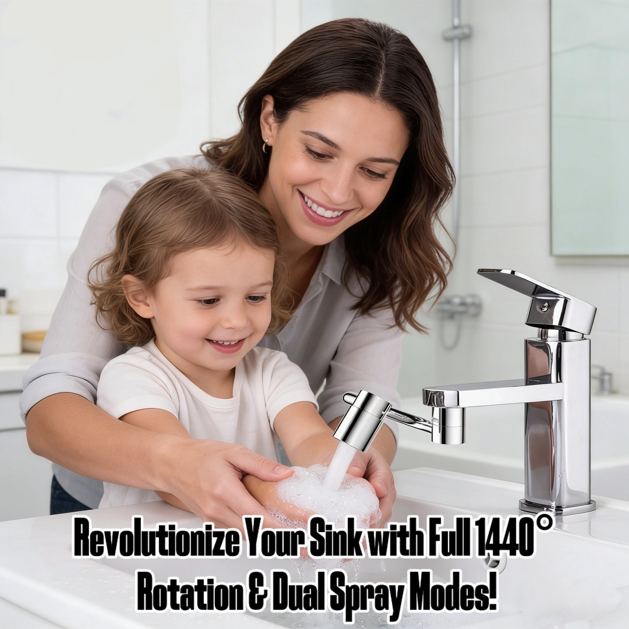 Upgrade Your Sink Experience with the 360° Rotating U Shaped Faucet Extender