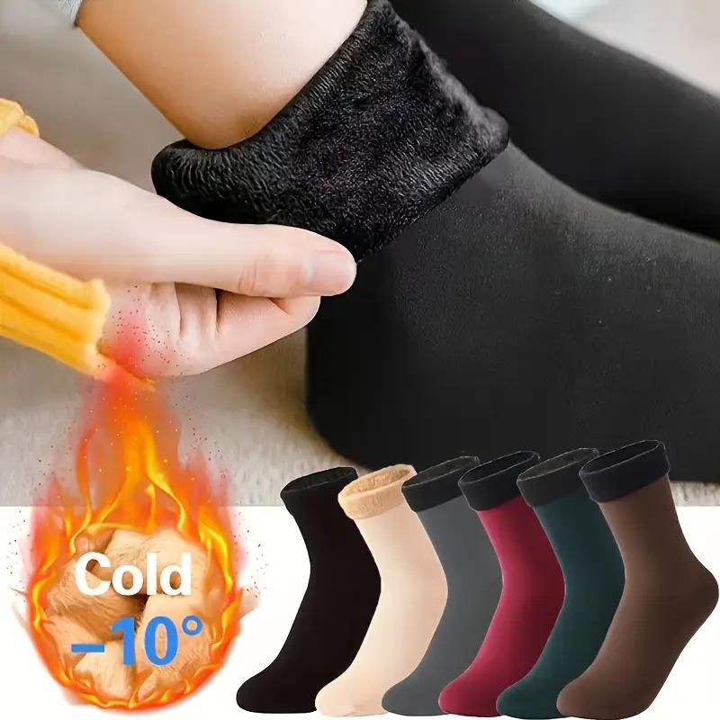 5/10PCS Unisex Thickened Fleece Lined Cold-Proof Winter Socks