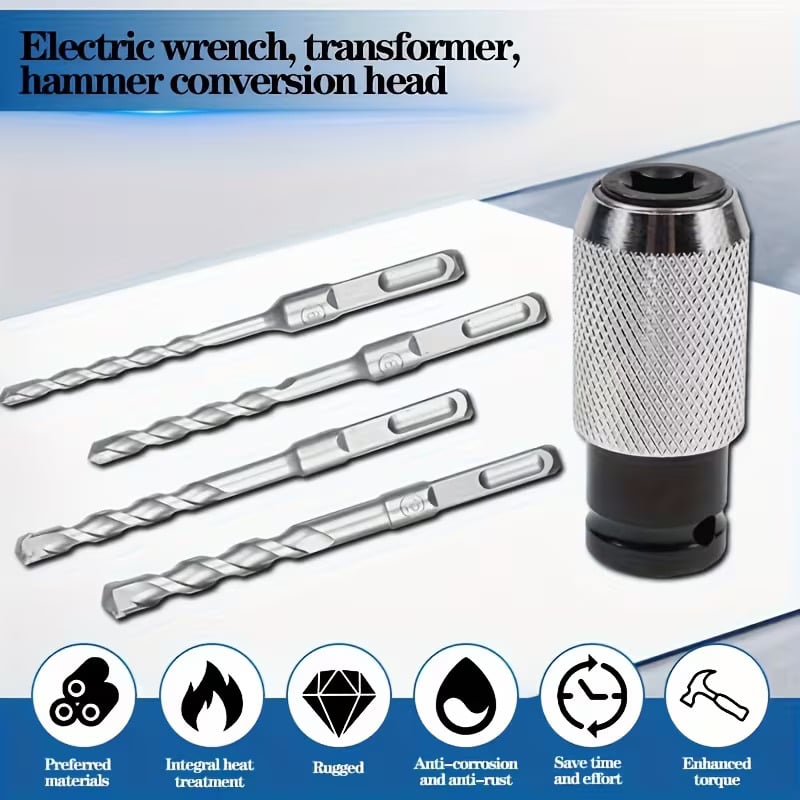 Promotion Rotary Hammer Adapter with Impact Drill Bits Set