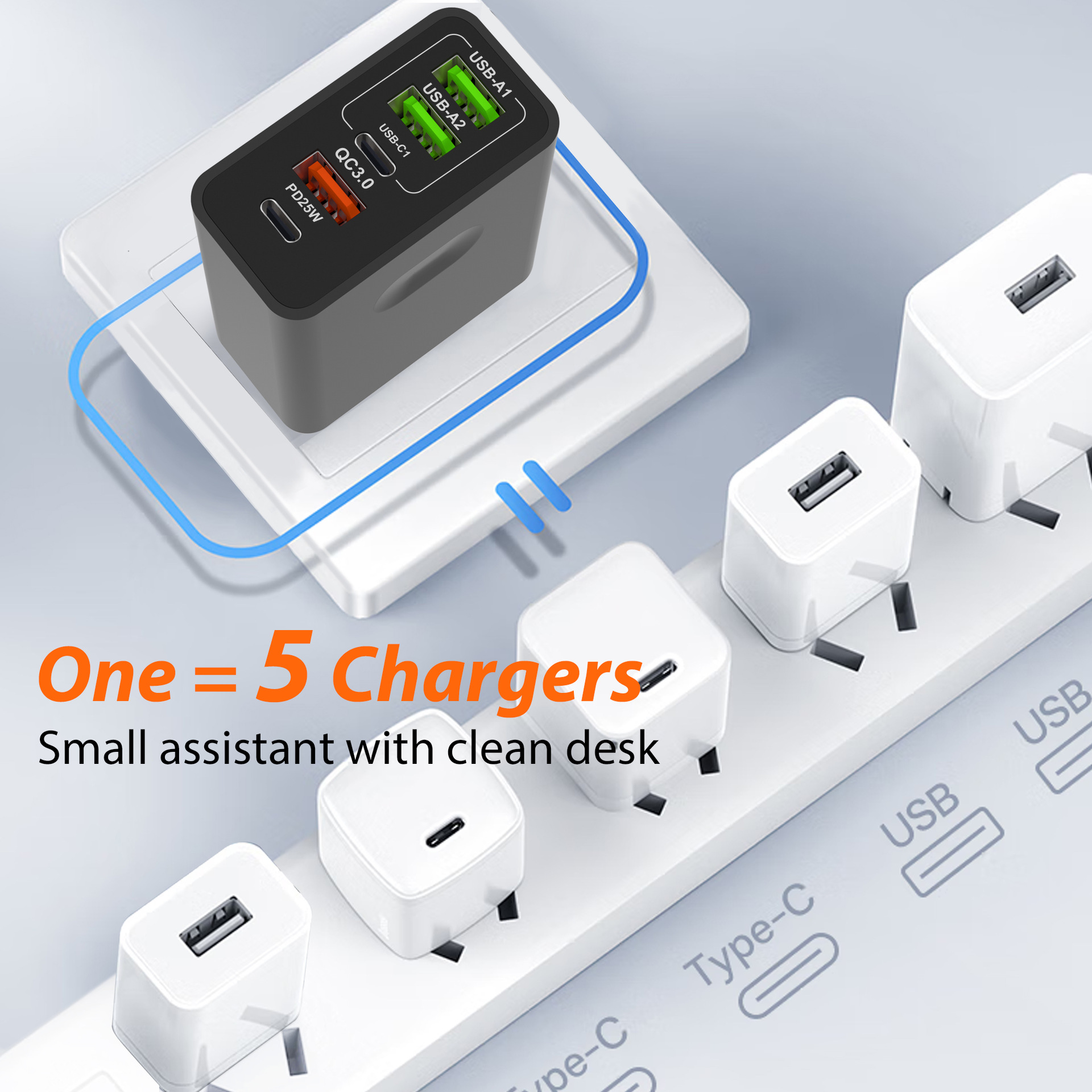 SALE [Practical Gift] 65W & 120W Multiple-Ports Fast Charger