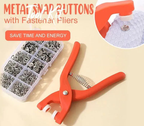 Metal Snap Buttons with Fastener Plier Tool Kit