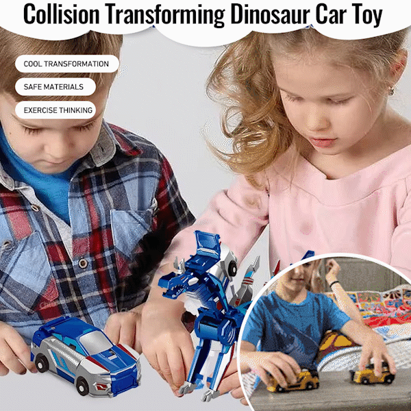 2 In 1 Collision Transforming Dinosaur Car Toy