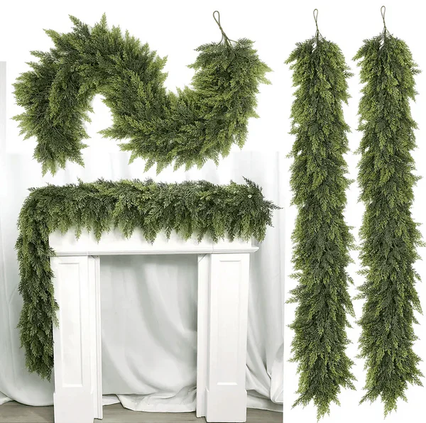 Christmas Artificial Cypress Leaf Vine Wreath