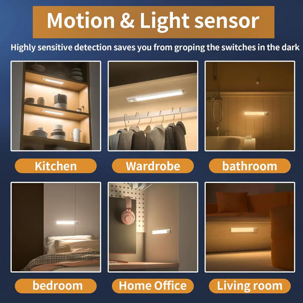 Flash Sale ! Almost Gone- Under Cabinet Lights-52LED Motion Sensor Night Light Indoor
