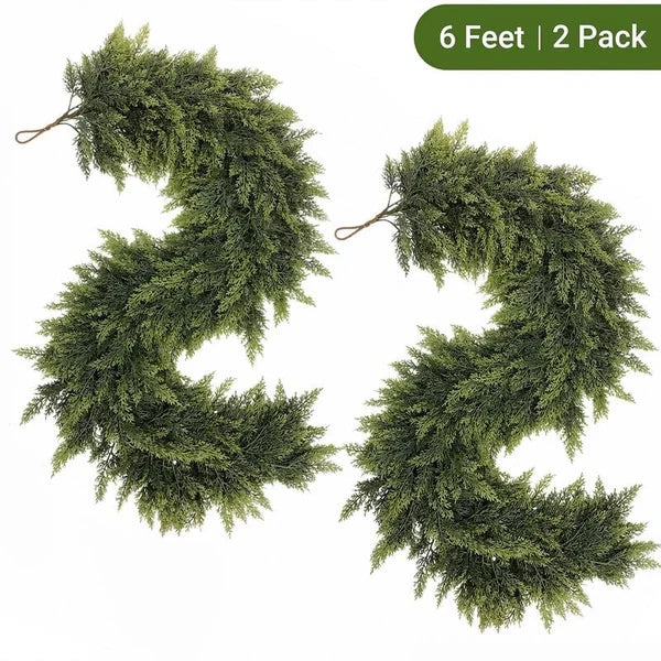 Christmas Artificial Cypress Leaf Vine Wreath