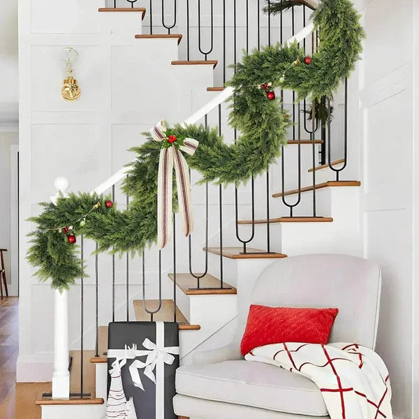 Christmas Artificial Cypress Leaf Vine Wreath