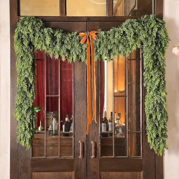 Christmas Artificial Cypress Leaf Vine Wreath