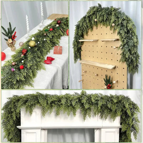 Christmas Artificial Cypress Leaf Vine Wreath