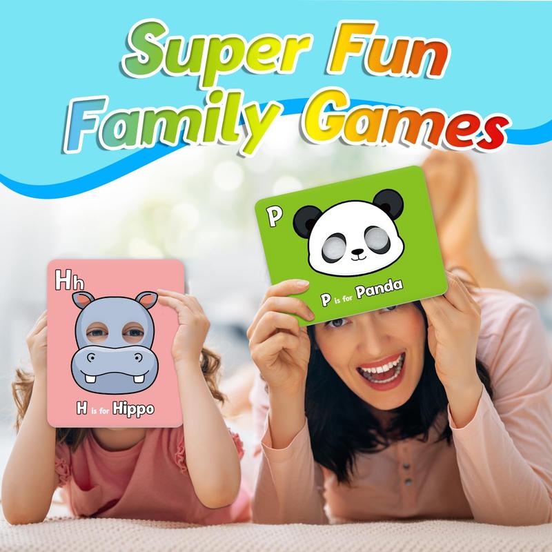 26 Pcs Alphabet ABC Flash Cards with Animal Masks