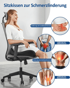 Ergonomic memory foam seat cushion