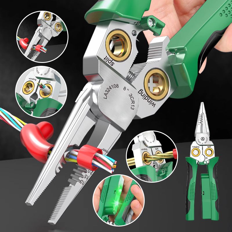 8-in-1 Multifunctional Wire Cutter Scissors with Electrical Test