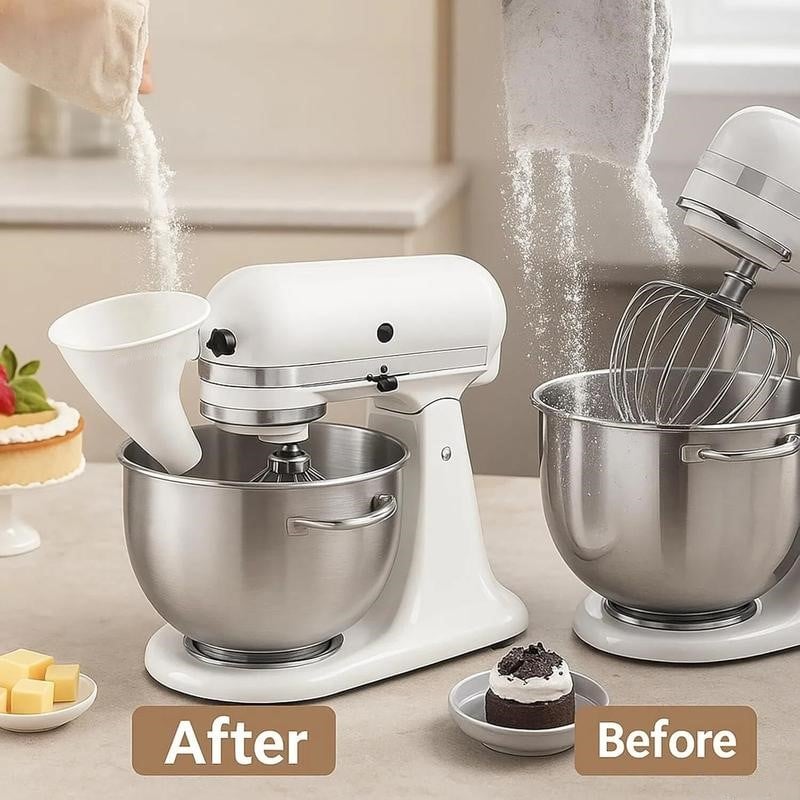 Flour Funnel for Kitchen Stand Mixer