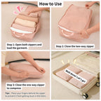 6-Piece Travel Compression Bags Set