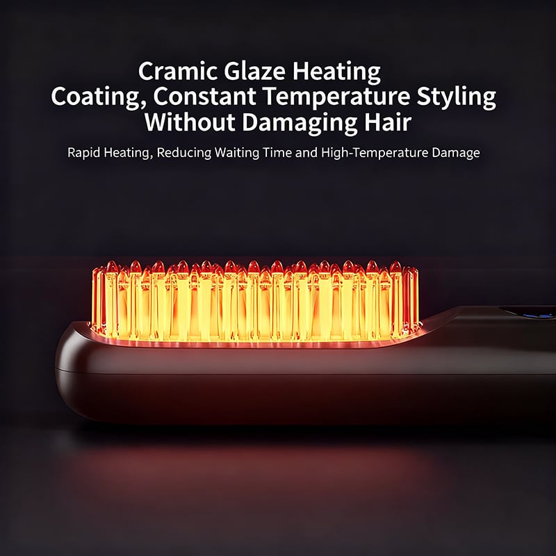 2-in-1 Straightening & Curling Cordless Hot Brush