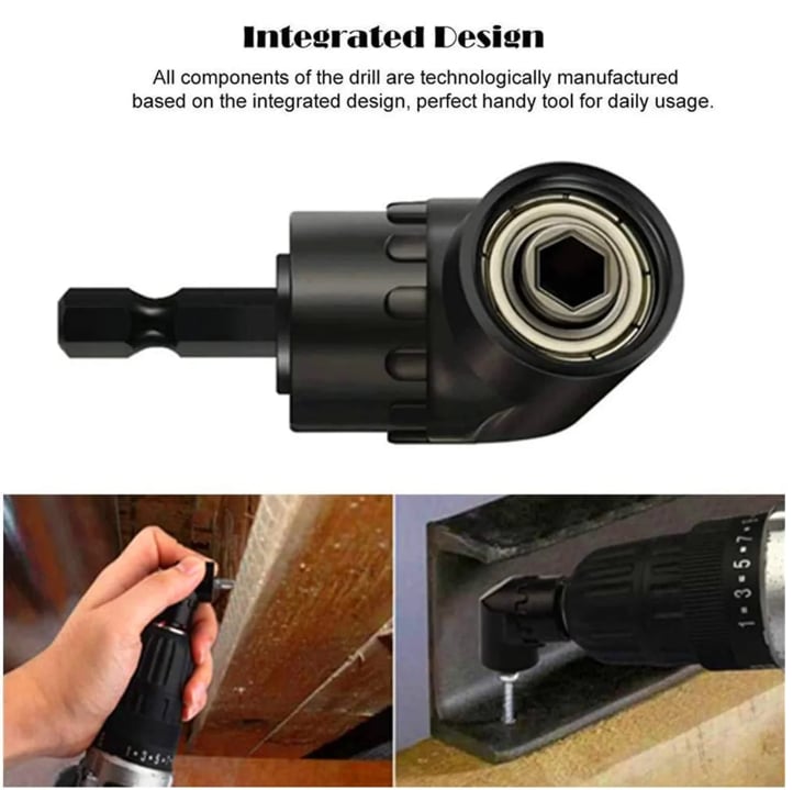 6PCS Right Angle Drill Attachment Set with 105° Angle Drill Adapter and Impact Grade Socket Adapter