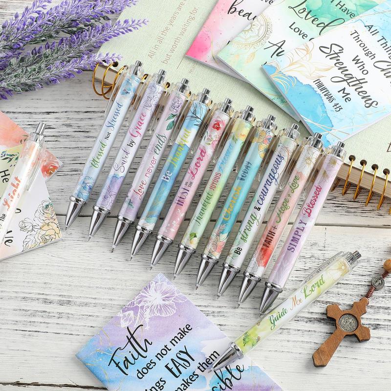 Christian Gifts Set: Motivational Pens & Bible Verse Notebooks – Inspire Your Faith Journey