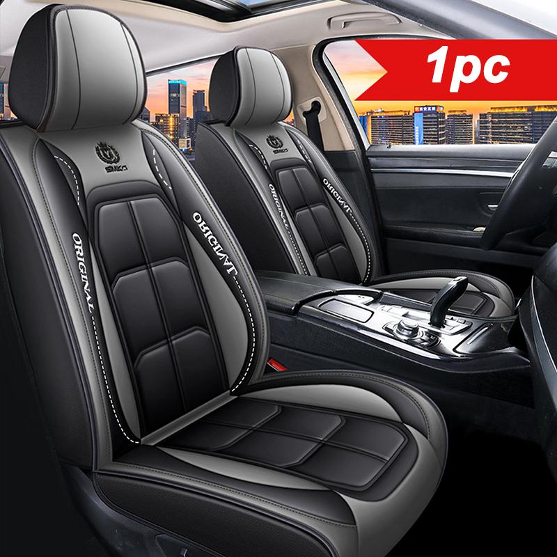 & Premium Leather Front Seat Covers – Universal Fit for Sedans, SUVs & Trucks