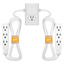 #1 Bestselling 6FT Ultra Flat Plug Extension Cord Power Strip with 3 Outlets