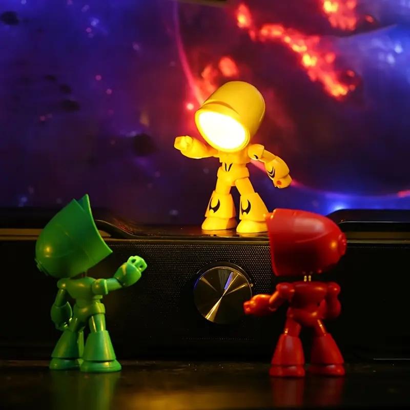 Lonely Robot Cartoon Cute Robot Design Companion Table Light