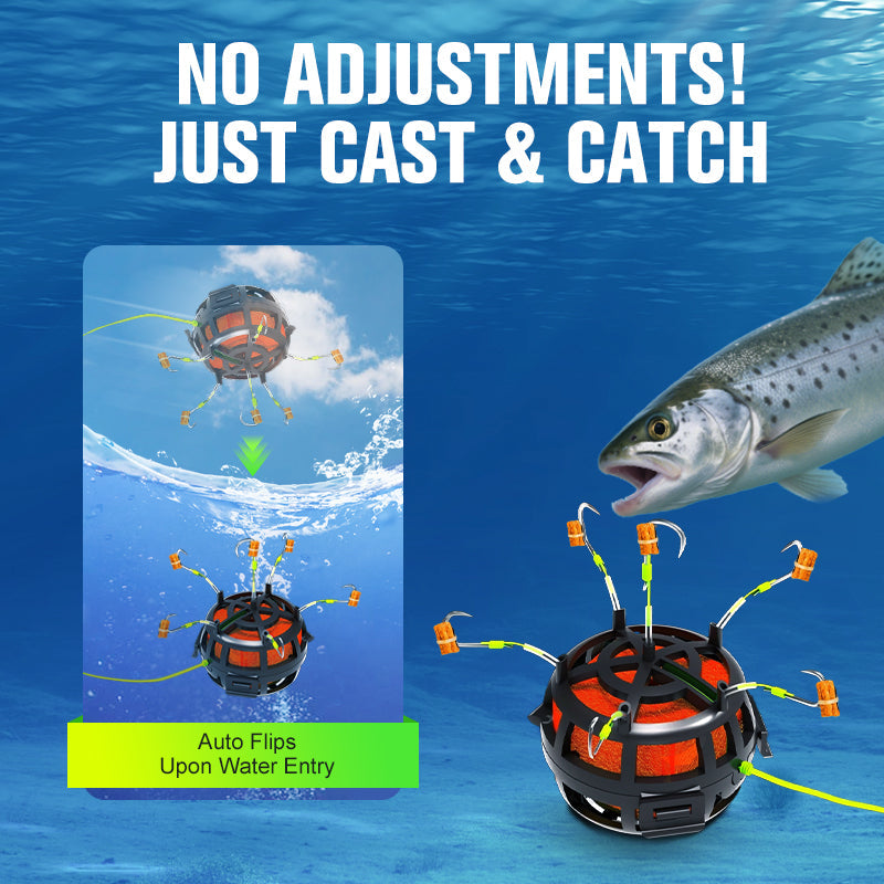 Reverse Bottom Bait Cage Fishing Hook