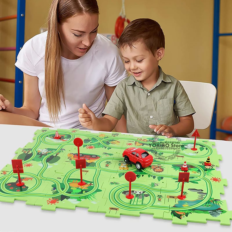 Educational puzzle and circuit game for children