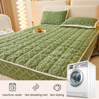 WARM FITTED BED SHEET - Brushed Flannel & Deep Pocket , Non-Slip Corners for All-Season Comfort