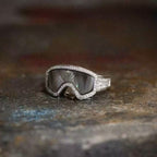 Ski Goggle Shaped Adjustable Ring - Unique Winter Sports Jewelry for Ski Enthusiasts
