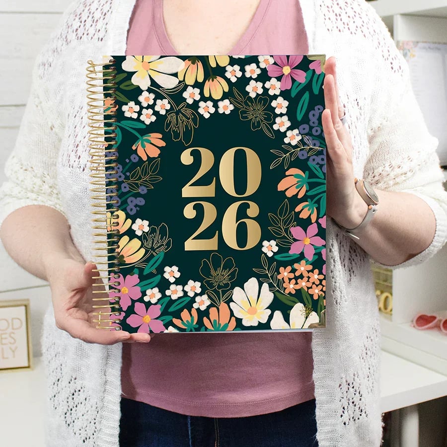 Hard Cover Planner, 8.5" x 11", Blooming Wildly
