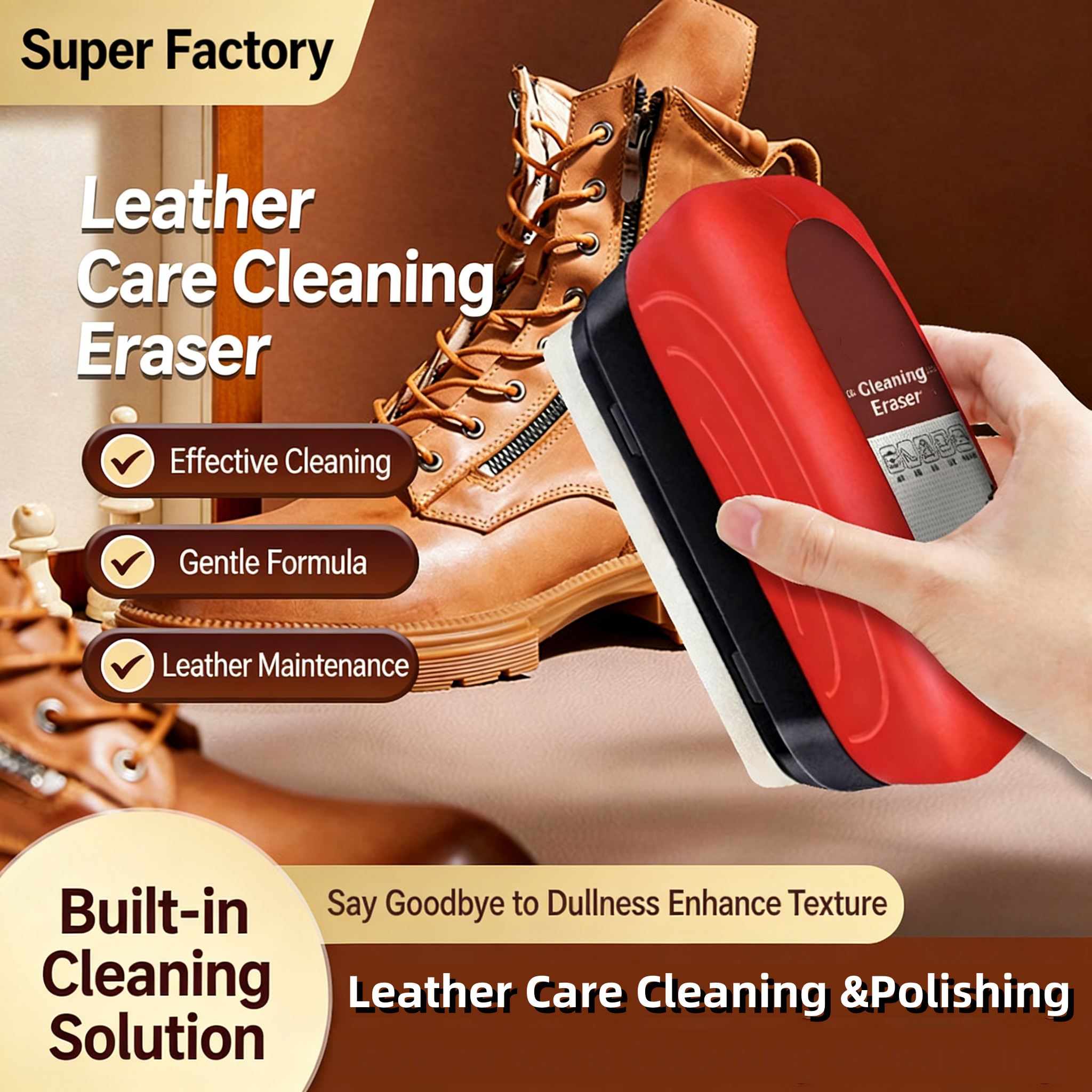 Multi-use Leather Oil Care Brush - Easily Repair Leather Scratches
